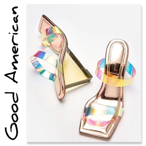 NIB Good American CINDER-F*CKING-RELLA WEDGE - Picture 1 of 12